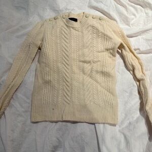 J. Crew Cream Cable Knit Sweater